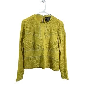 James Coviello Lace Eyelet Top